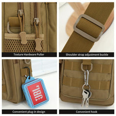 Men's Messenger Bag With Buckle & Thickened Handle Outdoor Sports Bag