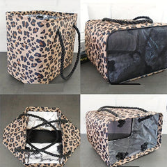 Leopard Print Travel Storage Bag Lightweight Portable Toiletry Bag