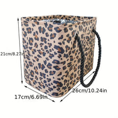Leopard Print Travel Storage Bag Lightweight Portable Toiletry Bag