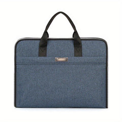 Nylon Briefcase Large Capacity Zippered Document Organizer Handbag