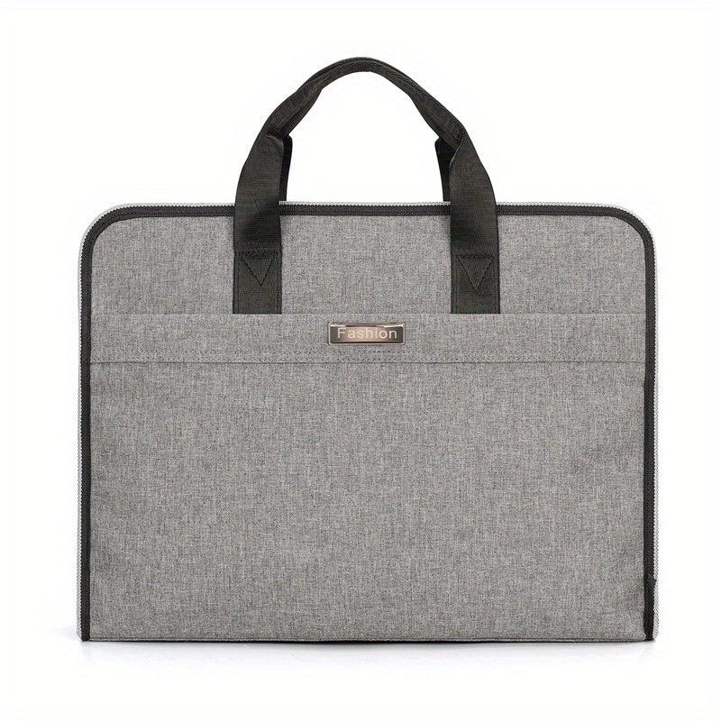 Nylon Briefcase Large Capacity Zippered Document Organizer Handbag