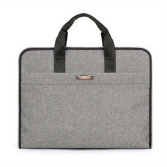 Nylon Briefcase Large Capacity Zippered Document Organizer Handbag