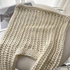 Men's Hollow Crochet Tote Bag for Vacation