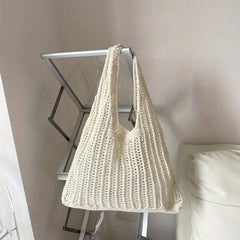 Men's Hollow Crochet Tote Bag for Vacation