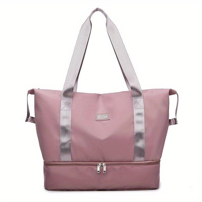 Men's Large Handbag Shoulder Bag Waterproof Casual Bag with Shoe Storage