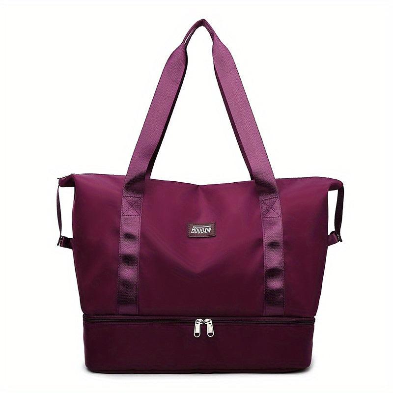 Men's Large Handbag Shoulder Bag Waterproof Casual Bag with Shoe Storage