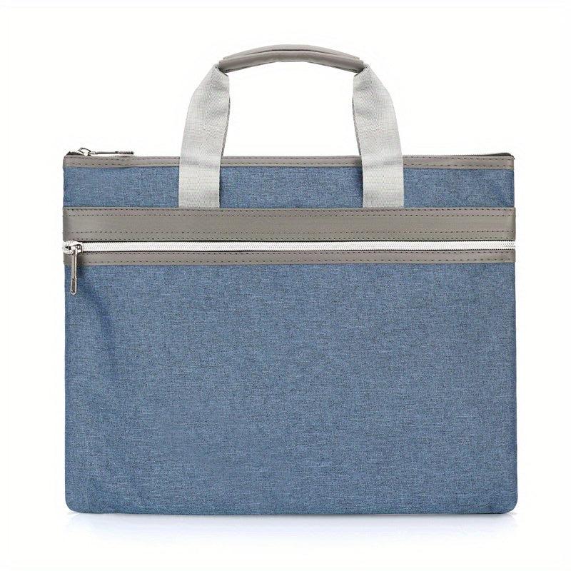 Nylon Briefcase Zippered Document Organizer Handbag