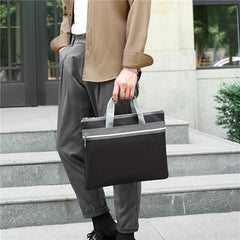 Nylon Briefcase Zippered Document Organizer Handbag