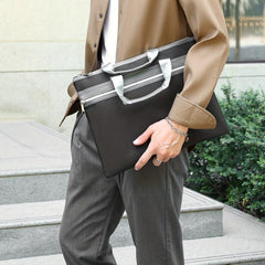 Nylon Briefcase Zippered Document Organizer Handbag