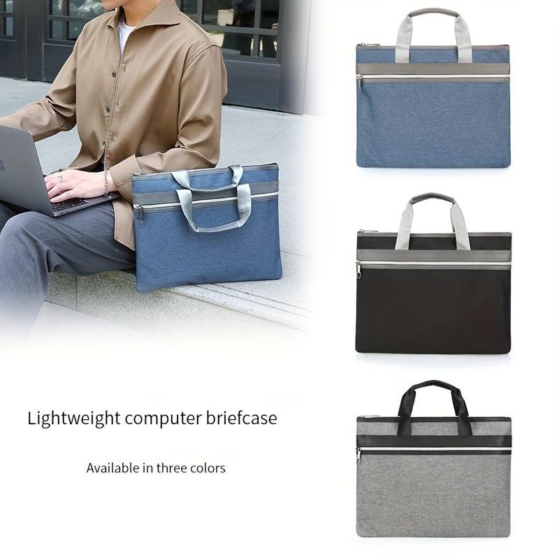 Nylon Briefcase Zippered Document Organizer Handbag