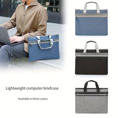 Nylon Briefcase Zippered Document Organizer Handbag