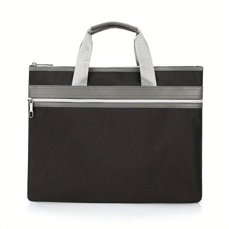 Nylon Briefcase Zippered Document Organizer Handbag