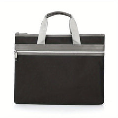Nylon Briefcase Zippered Document Organizer Handbag
