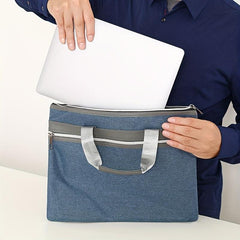 Waterproof Nylon Briefcase Zippered Document Organizer Handbag