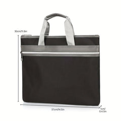 Waterproof Nylon Briefcase Zippered Document Organizer Handbag