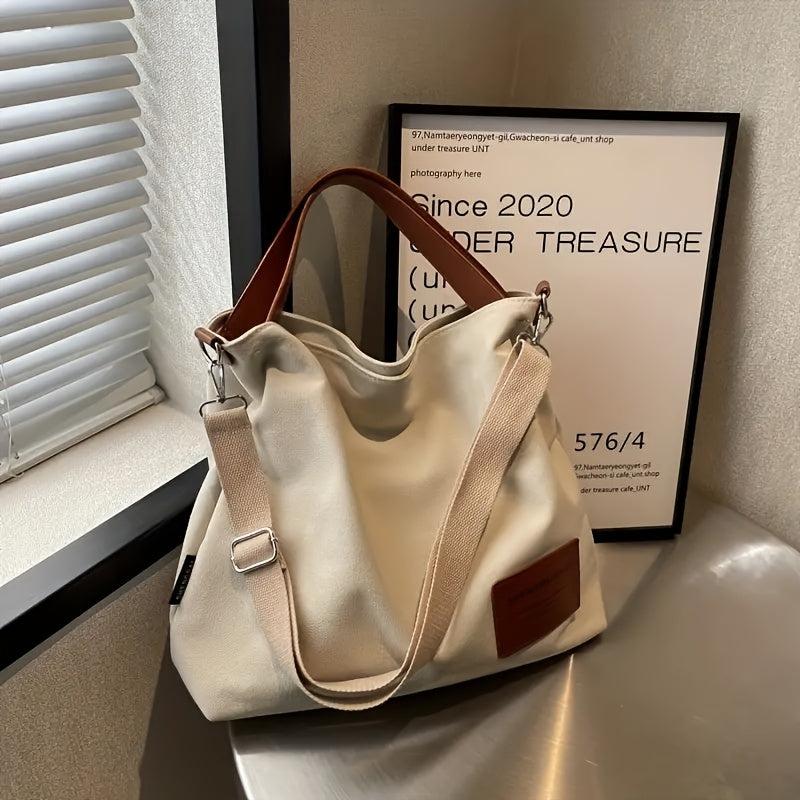 Canvas Shoulder Bag Large Capacity Crossbody Bag