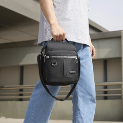 Men's Vertical Crossbody Bag Multifunctional Shoulder Briefcase