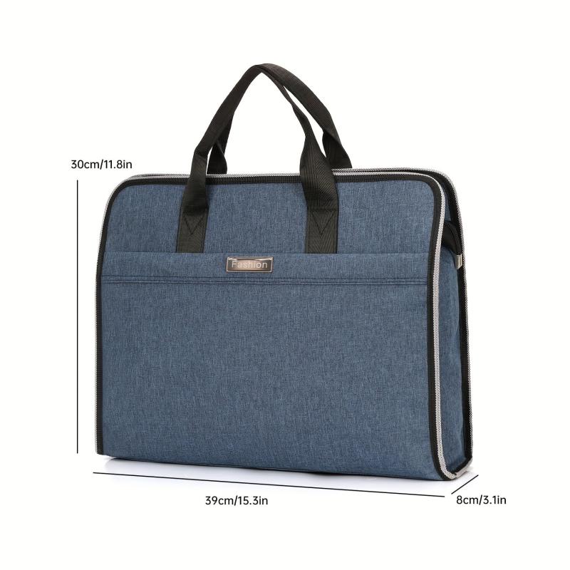 Nylon Briefcase Document Organizer Office Bag