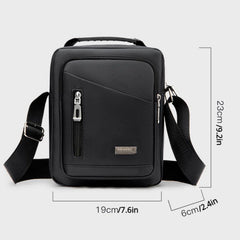 Men's Vertical Crossbody Bag Multifunctional Shoulder Briefcase