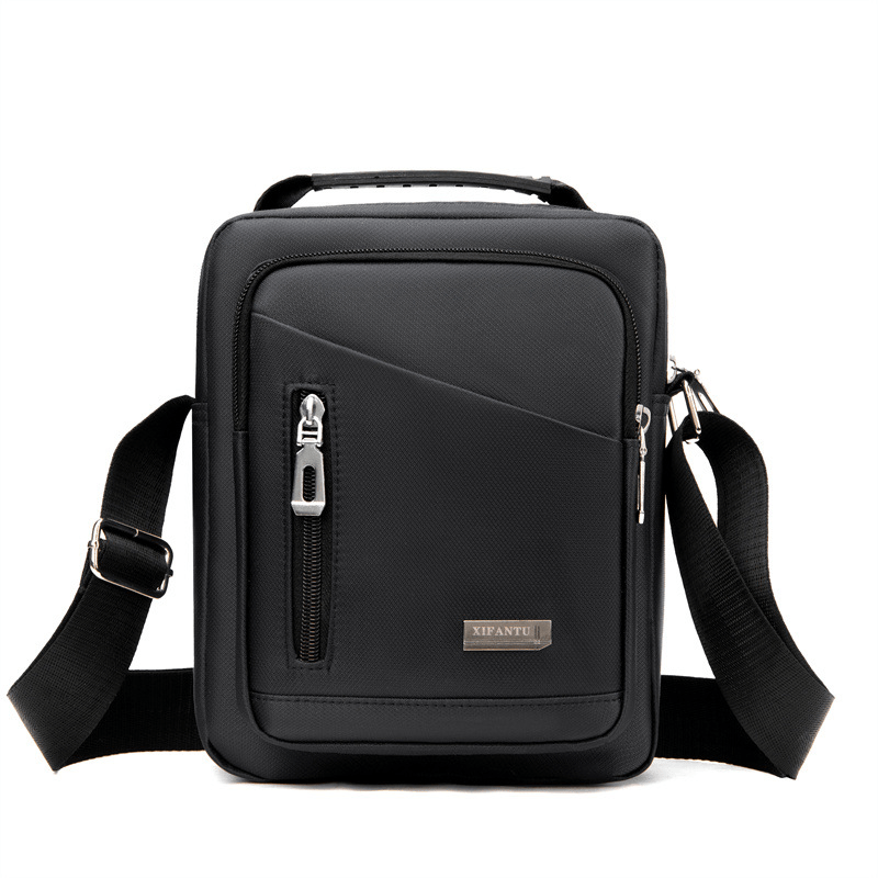 Men's Vertical Crossbody Bag Multifunctional Shoulder Briefcase