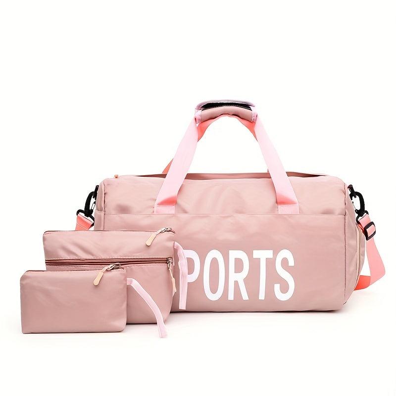 3-Piece Women's Bag Set: Handbag, Fitness Travel Bag, Mother Bag