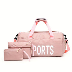 3-Piece Women's Bag Set: Handbag, Fitness Travel Bag, Mother Bag