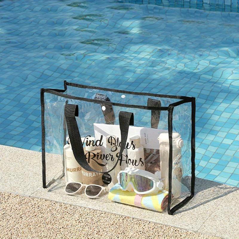 Transparent Waterproof Travel Storage Bag Large Capacity Portable Beach Bag
