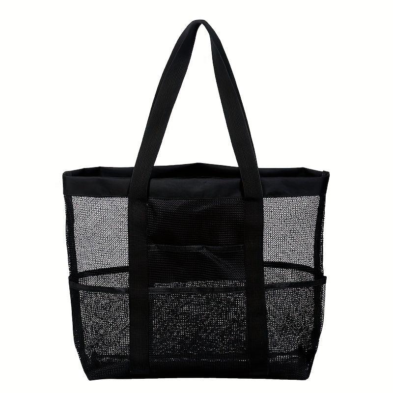 Hollow Mesh Beach Bag Shoulder Bag Tote Travel Toiletry Bag