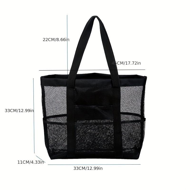 Hollow Mesh Beach Bag Shoulder Bag Tote Travel Toiletry Bag
