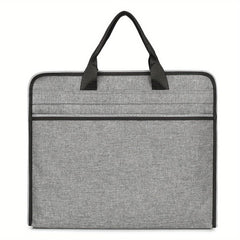 Denim Business Briefcase Handbag For Men Meeting Office Zippered Organizer