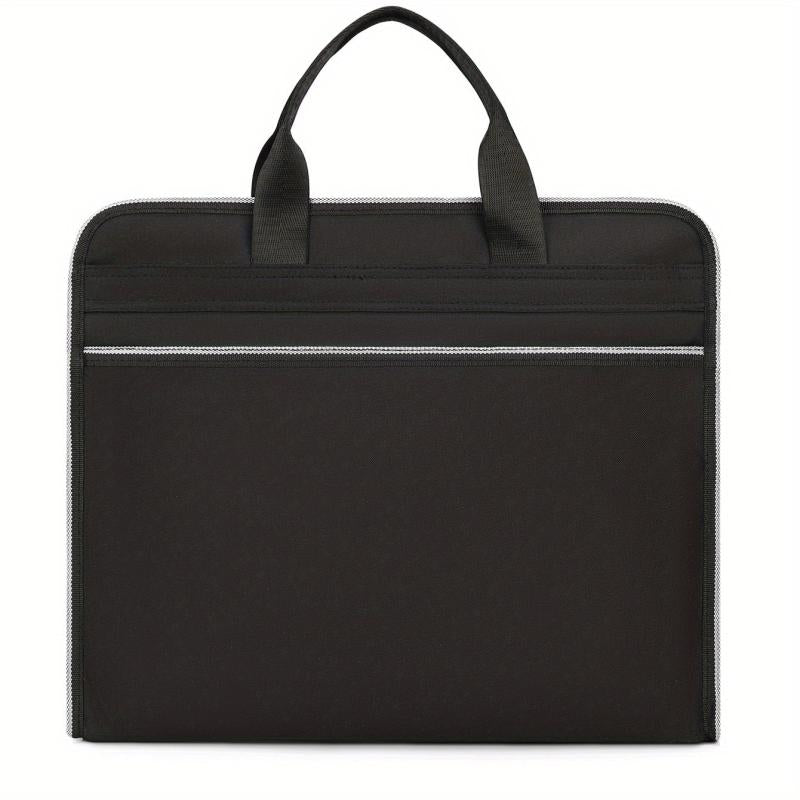 Denim Business Briefcase Handbag For Men Meeting Office Zippered Organizer