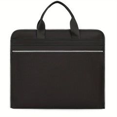 Denim Business Briefcase Handbag For Men Meeting Office Zippered Organizer