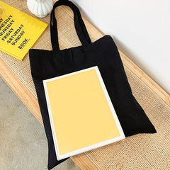 Flower Letter Printed Folding Shoulder Bag Canvas Tote Bag