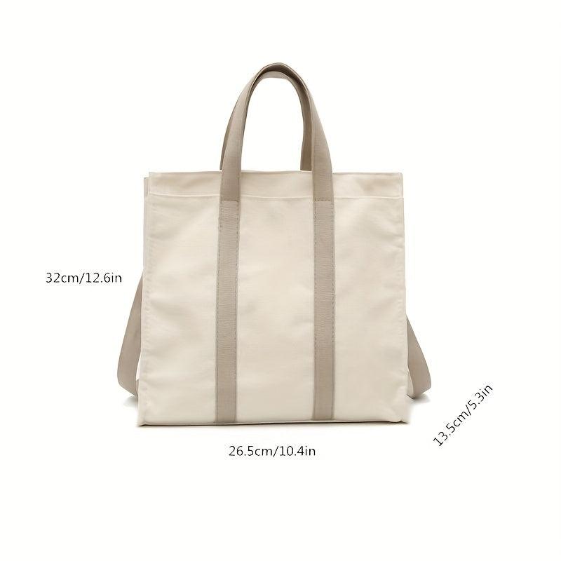 Canvas Shoulder Tote Bag Large Capacity for Students