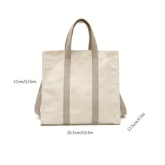 Canvas Shoulder Tote Bag Large Capacity for Students