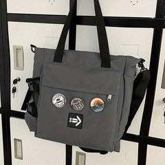 Square Pocket One Shoulder Tote Bag