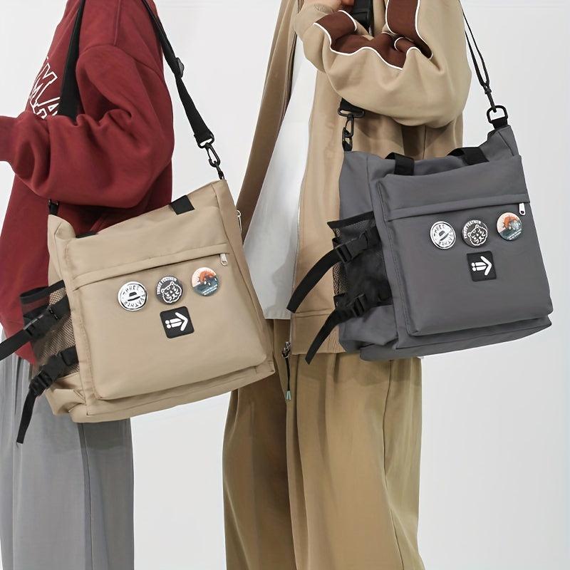 Square Pocket One Shoulder Tote Bag