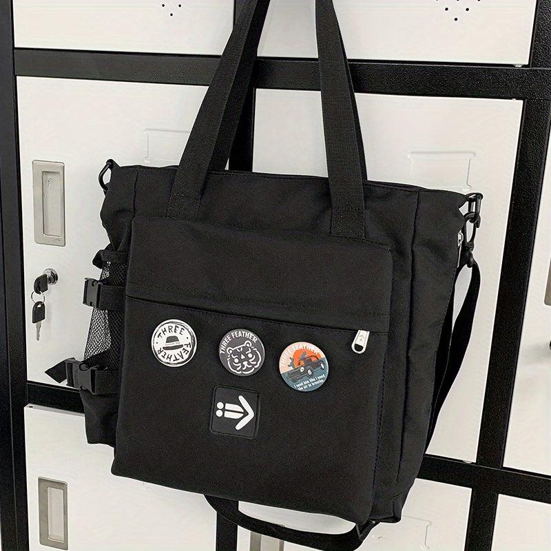 Square Pocket One Shoulder Tote Bag