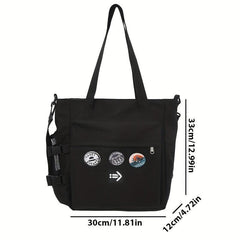 Square Pocket One Shoulder Tote Bag
