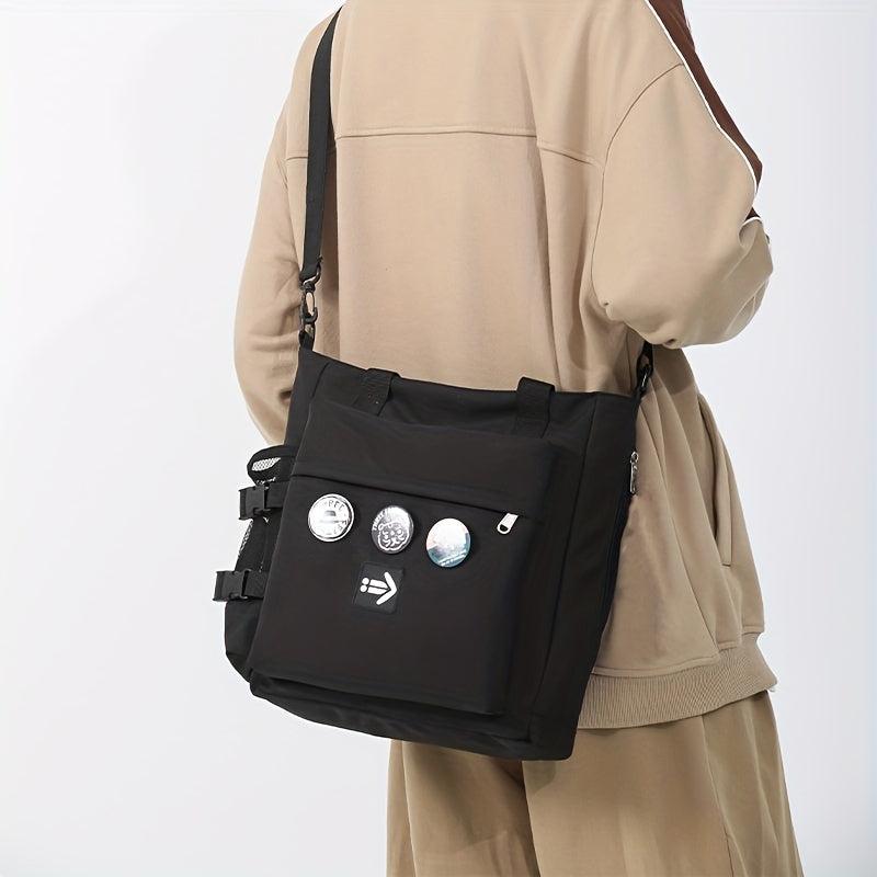Square Pocket One Shoulder Tote Bag