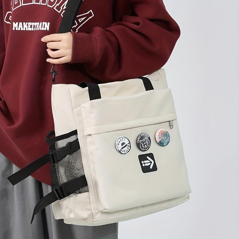 Square Pocket One Shoulder Tote Bag