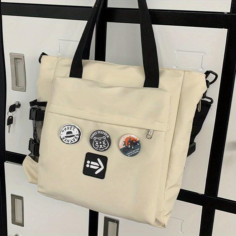 Square Pocket One Shoulder Tote Bag