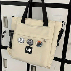 Square Pocket One Shoulder Tote Bag