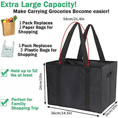 Large Capacity Reusable Grocery Bags Foldable Shopping Bag Heavy Duty Tote Bag