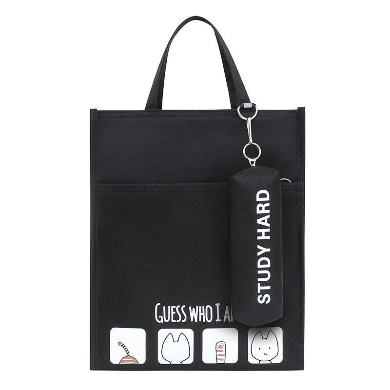 Cartoon Animation Handbag & Pencil Case Combo - Large Capacity Student Book Bag