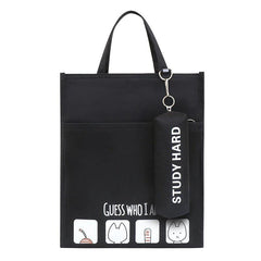 Cartoon Animation Handbag & Pencil Case Combo - Large Capacity Student Book Bag
