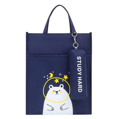 Cartoon Animation Handbag & Pencil Case Combo - Large Capacity Student Book Bag