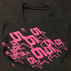 Y2k Men's Tote Bag Hip Hop Shoulder Bag Canvas Large Capacity