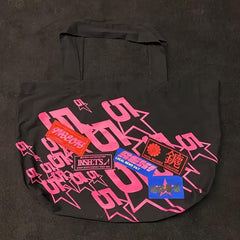 Y2k Men's Tote Bag Hip Hop Shoulder Bag Canvas Large Capacity