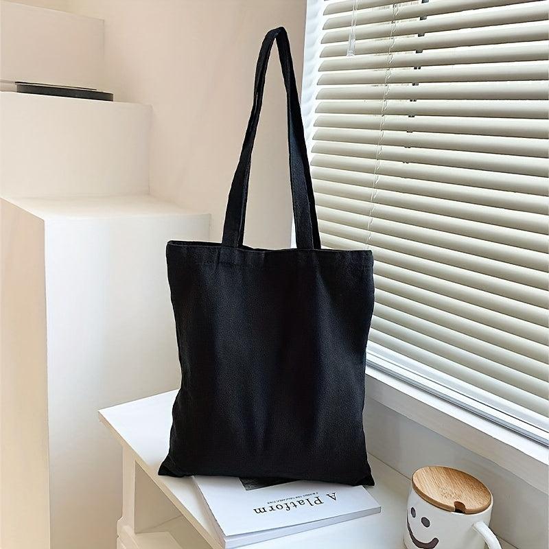 Floral Initial Tote Bag Commuter Bag Shoulder Bag Reusable Eco friendly